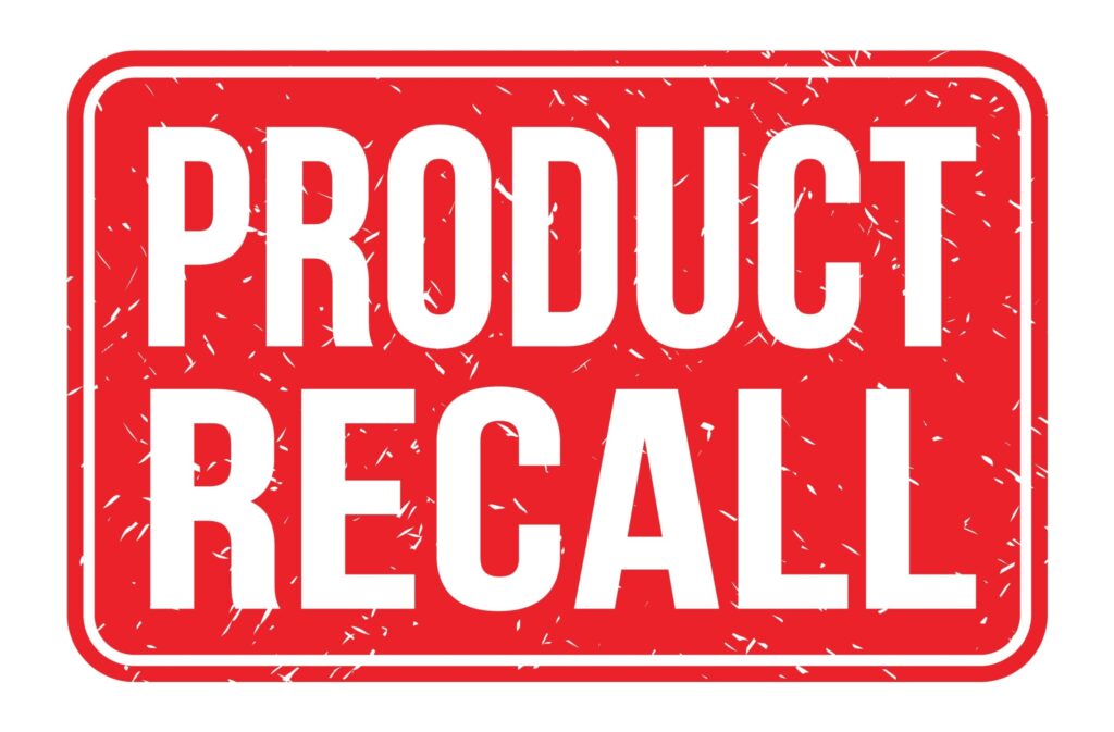 Recalled fire pit product shown with CPSC safety warning about explosion and flame jetting risks