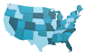Map of the USA representing nationwide coverage of fire pit recalls, safety warnings, and burn injury claims